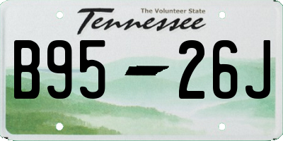 TN license plate B9526J