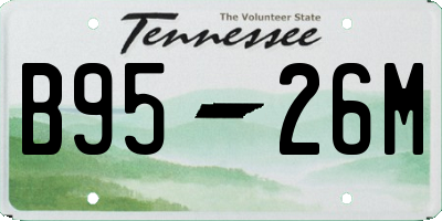 TN license plate B9526M