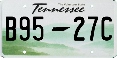 TN license plate B9527C