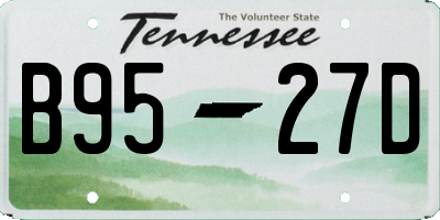 TN license plate B9527D