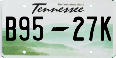 TN license plate B9527K