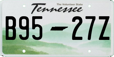 TN license plate B9527Z
