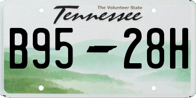 TN license plate B9528H