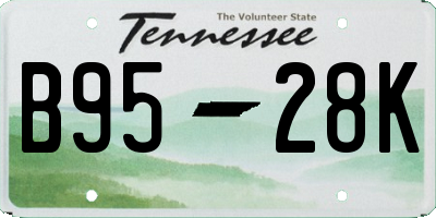 TN license plate B9528K
