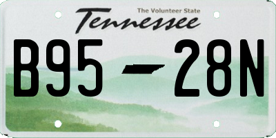 TN license plate B9528N