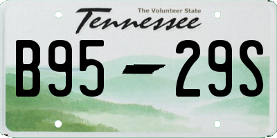 TN license plate B9529S