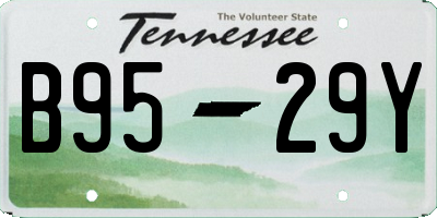 TN license plate B9529Y