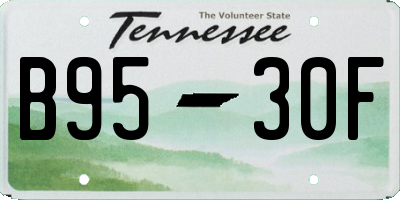TN license plate B9530F