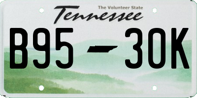 TN license plate B9530K