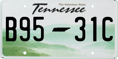TN license plate B9531C