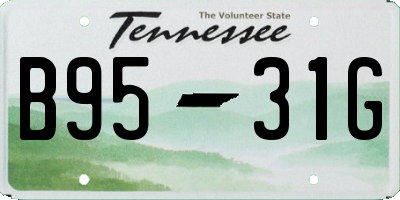 TN license plate B9531G