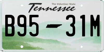 TN license plate B9531M