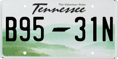 TN license plate B9531N