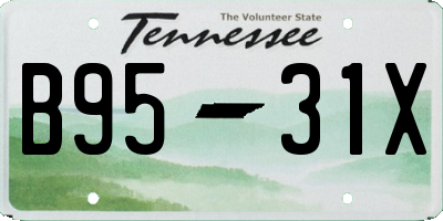 TN license plate B9531X