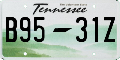 TN license plate B9531Z