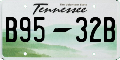 TN license plate B9532B