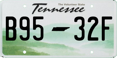 TN license plate B9532F