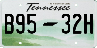 TN license plate B9532H