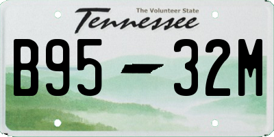 TN license plate B9532M