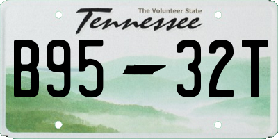 TN license plate B9532T