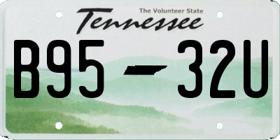 TN license plate B9532U