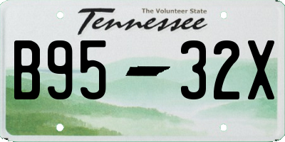 TN license plate B9532X