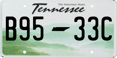 TN license plate B9533C