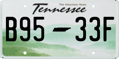 TN license plate B9533F