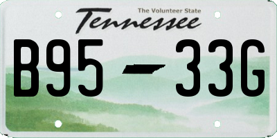 TN license plate B9533G