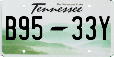 TN license plate B9533Y