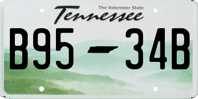 TN license plate B9534B