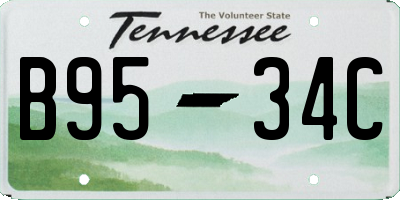 TN license plate B9534C