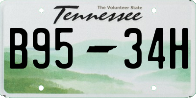 TN license plate B9534H