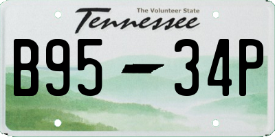 TN license plate B9534P