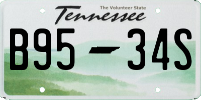 TN license plate B9534S