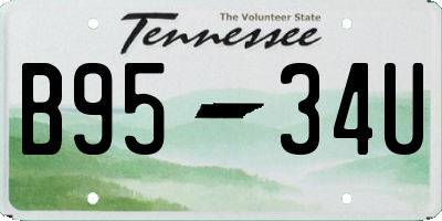 TN license plate B9534U