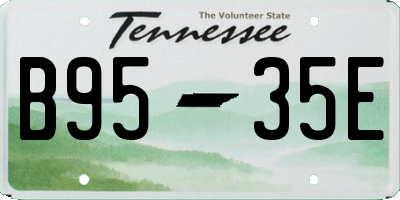 TN license plate B9535E