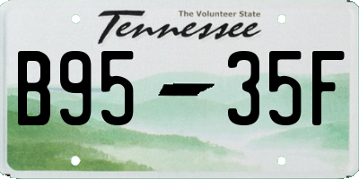 TN license plate B9535F