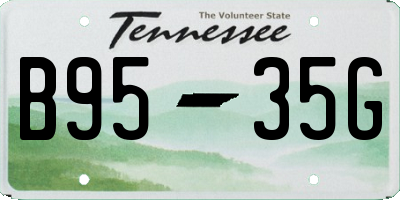 TN license plate B9535G