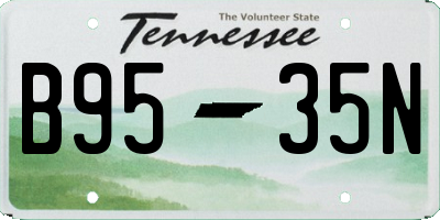TN license plate B9535N
