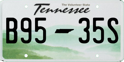 TN license plate B9535S