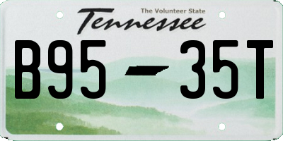 TN license plate B9535T