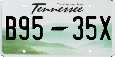 TN license plate B9535X