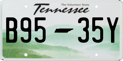 TN license plate B9535Y