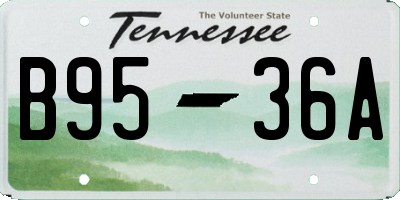 TN license plate B9536A