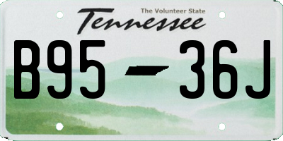 TN license plate B9536J