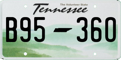 TN license plate B9536O