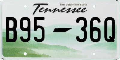 TN license plate B9536Q