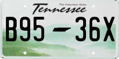 TN license plate B9536X