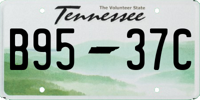 TN license plate B9537C